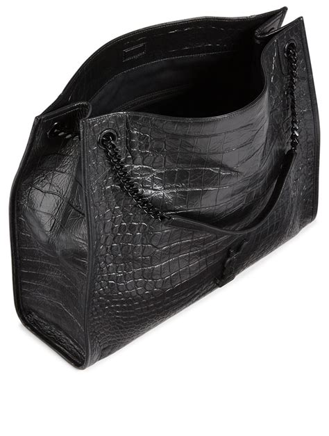 Saint Laurent Niki Monogram YSL Large Crocodile